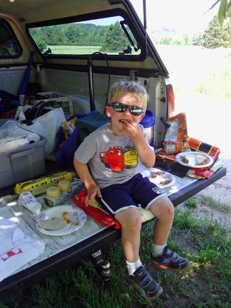 lunch at glacial hills trailhead